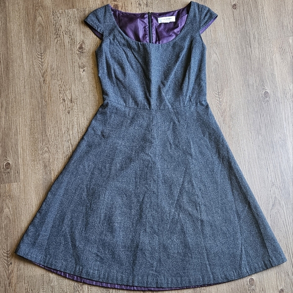 Isaac Mizrahi for Target grey wool blend purple fit and flare size 6 - Picture 1 of 4